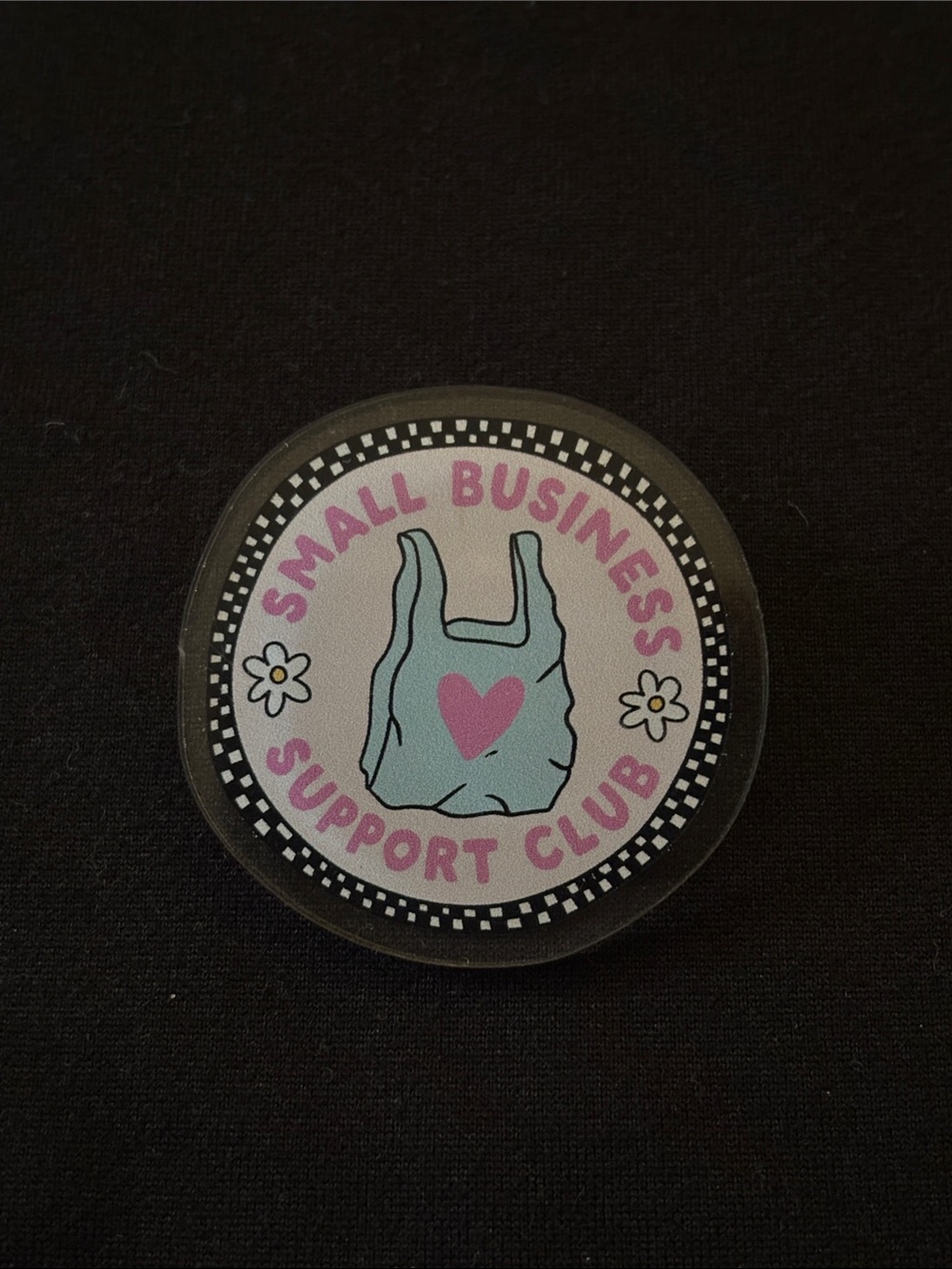 acrylic small business pin
